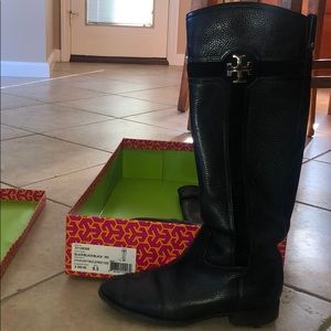 Tory Burch Black Riding Boots